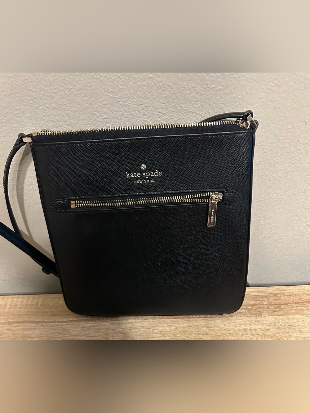 kate spade Black Saffiano Crossbody Messenger